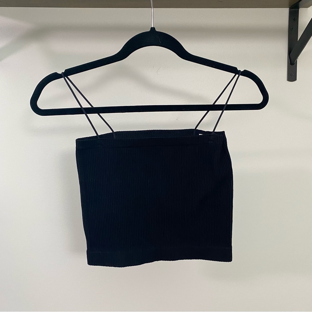 Women's Cropped Ribbed Cami Tank - Picture 3 of 6